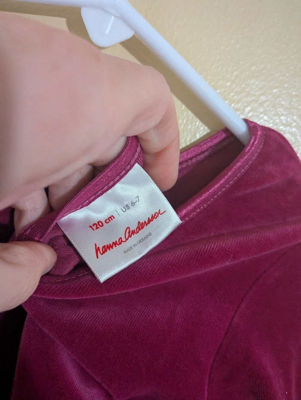 Hanna Andersson Velour Skater Dress 6-7